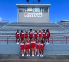 Jacksonville Titans Co-ed Varsity Cheer Fall 18-19 team photo.