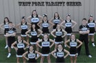 West Fork Tigers Co-ed Varsity Cheer Fall 18-19 team photo.