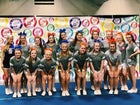 Two Rivers Gators Co-ed Varsity Cheer Fall 18-19 team photo.