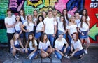 Pea Ridge Blackhawks Co-ed Varsity Cheer Fall 18-19 team photo.