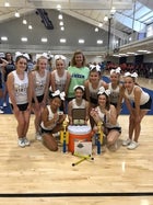 Maumelle Charter Falcons Co-ed Varsity Cheer Fall 18-19 team photo.