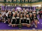Greene County Tech Golden Eagles Co-ed Varsity Cheer Fall 18-19 team photo.