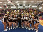 Colonie Central Wolfpack Co-ed Varsity Cheer Fall 18-19 team photo.