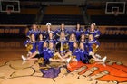 Ozark Hillbillies Co-ed Varsity Cheer Fall 18-19 team photo.