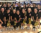 Pottsville Apaches Co-ed Varsity Cheer Fall 18-19 team photo.