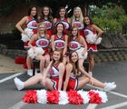 Atkins Red Devils Co-ed Varsity Cheer Fall 18-19 team photo.