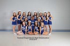 Parkers Chapel Trojans Co-ed Varsity Cheer Fall 18-19 team photo.