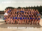 Xavier College Prep Gators Girls Varsity Swimming Fall 17-18 team photo.
