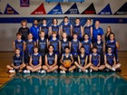 Platte Canyon Huskies Boys Varsity Basketball Winter 24-25 team photo.