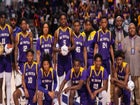 Hatch Bobcats Boys Varsity Basketball Winter 24-25 team photo.