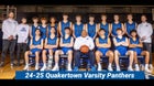 Quakertown Panthers Boys Varsity Basketball Winter 24-25 team photo.