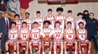 Olean Huskies Boys Varsity Basketball Winter 24-25 team photo.