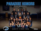 Paradise Honors Panthers Girls Varsity Basketball Winter 25-26 team photo.