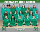 Moriarty Pintos Girls Varsity Track & Field Spring 18-19 team photo.