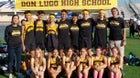 Don Lugo Conquistadors Boys Varsity Cross Country Fall 22-23 team photo.