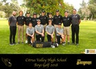 Citrus Valley Blackhawks Boys Varsity Golf Spring 17-18 team photo.