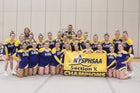 Lisbon Central Golden Knights Co-ed Varsity Cheer Winter 18-19 team photo.