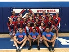 West Mesa Mustangs Co-ed Varsity Cheer Winter 18-19 team photo.