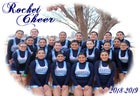 Goddard Rockets Co-ed Varsity Cheer Winter 18-19 team photo.