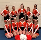 Dover Dragons Co-ed Varsity Cheer Winter 18-19 team photo.