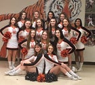 Union-Endicott Tigers Co-ed Varsity Cheer Winter 18-19 team photo.