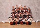 Clayton Yellowjackets Co-ed Varsity Cheer Winter 18-19 team photo.