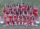 Roswell Coyotes Co-ed Varsity Cheer Winter 18-19 team photo.