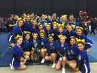 Bloomfield Bobcats Co-ed Varsity Cheer Winter 18-19 team photo.