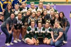 Roosevelt Presidents Co-ed Varsity Cheer Winter 18-19 team photo.