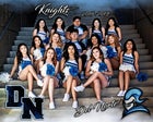 Del Norte Knights Co-ed Varsity Cheer Winter 18-19 team photo.