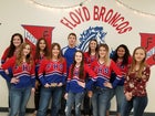 Floyd Broncos Co-ed Varsity Cheer Winter 18-19 team photo.
