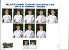 Fort Wayne Blackhawk Christian Braves Boys Varsity Tennis Fall 20-21 team photo.