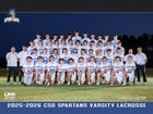 Community School of Davidson Spartans Boys Varsity Lacrosse Spring 25-26 team photo.