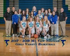 Mountain View Thunder Girls Varsity Basketball Winter 17-18 team photo.