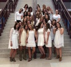 Chaparral Wolverines Girls Varsity Swimming Winter 17-18 team photo.