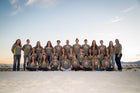 Alamogordo Tigers Girls Varsity Swimming Winter 17-18 team photo.