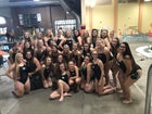 Delta Panthers Girls Varsity Swimming Winter 17-18 team photo.