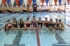 Cedar Reds Girls Varsity Swimming Winter 17-18 team photo.