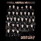 Powell Panthers Boys Varsity Wrestling Winter 18-19 team photo.