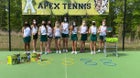 Apex Cougars Girls Varsity Tennis Fall 20-21 team photo.