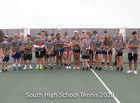 South Bison Girls Varsity Tennis Fall 20-21 team photo.
