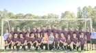 Monmouth Academy Mustangs Boys Varsity Soccer Fall 25-26 team photo.
