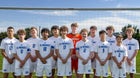 St. Michael's Horsemen Boys Varsity Soccer Fall 25-26 team photo.
