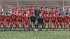 Goshen RedHawks Boys Varsity Soccer Fall 25-26 team photo.
