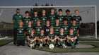 Eagle Mustangs Boys Varsity Soccer Fall 25-26 team photo.