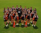 Waldron Bulldogs Co-ed Varsity Cheer Fall 16-17 team photo.