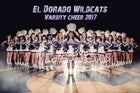 El Dorado Wildcats Co-ed Varsity Cheer Fall 16-17 team photo.