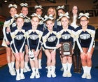 Shoreham-Wading River Wildcats Co-ed Varsity Cheer Fall 16-17 team photo.