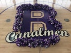 Bourne Canalmen Co-ed Varsity Cheer Fall 16-17 team photo.