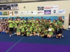 Bentonville West Wolverines Co-ed Varsity Cheer Fall 16-17 team photo.